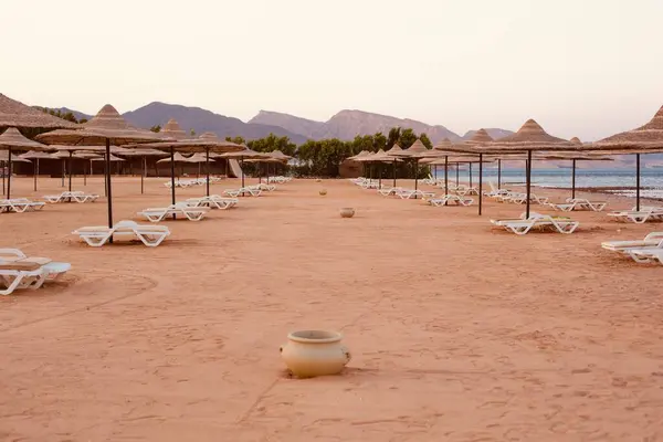 Playa Arena Vacía Taba Resort Egipto —  Fotos de Stock