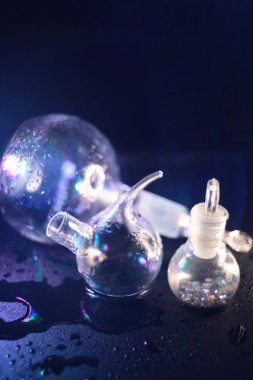 Laboratuvar şişe seti.