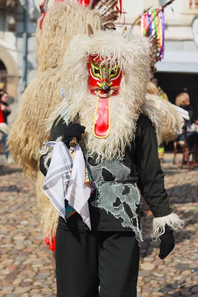 Máscara de carnaval tradicional eslovena antigua kurda — Foto de Stock