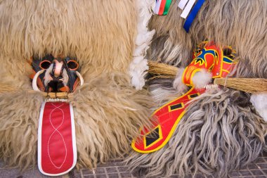 Kurent Slovence eski geleneksel karnaval maskesi