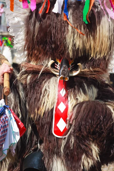 Máscara de carnaval tradicional eslovena antigua kurda — Foto de Stock