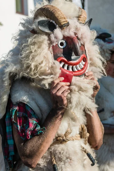Máscara de carnaval tradicional eslovena "Ta grdi " — Foto de Stock