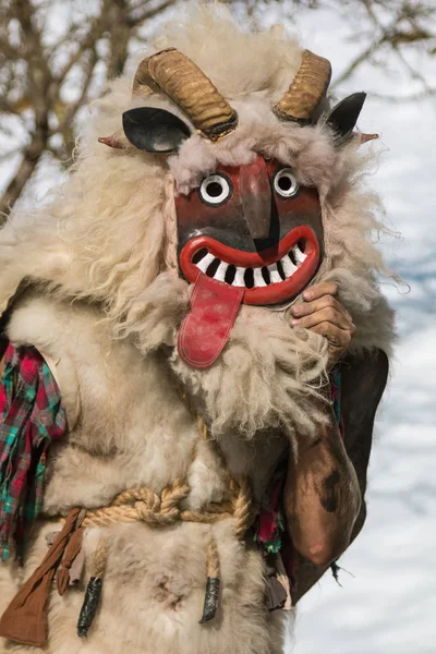 Slovene traditional carnival mask "Ta grdi" Stock Picture