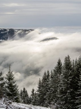 Bulutun içinden çıkan Mina planina