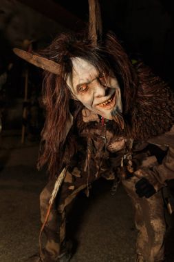 Podkoren, Slovenija - 24 Kasım 2017: Kimliği belirsiz 