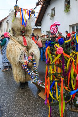 IG, Slovenya - 10th Şubat 2018: Slovence Ulusal maskesi 