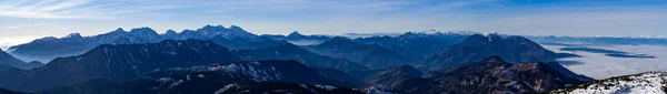 Панорама Альпійських Альп Камнік Савінья Вершини Гори Пека Словенія — стокове фото