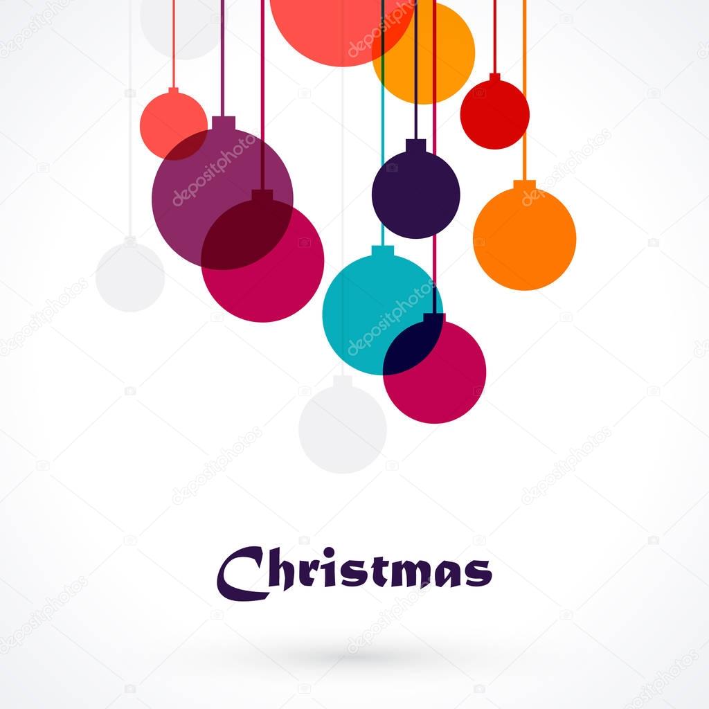 Christmas balls ornaments - colorful background
