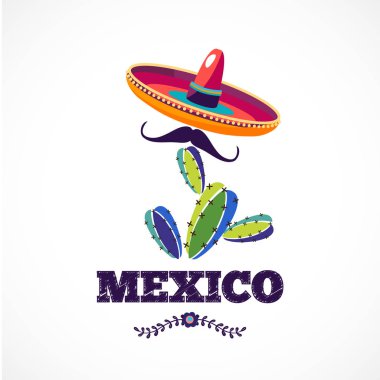 Meksikalı model, tatil vektör poster