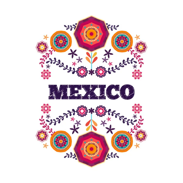 Mexican pattern, beautiful ethnic ornamert — Stock Vector