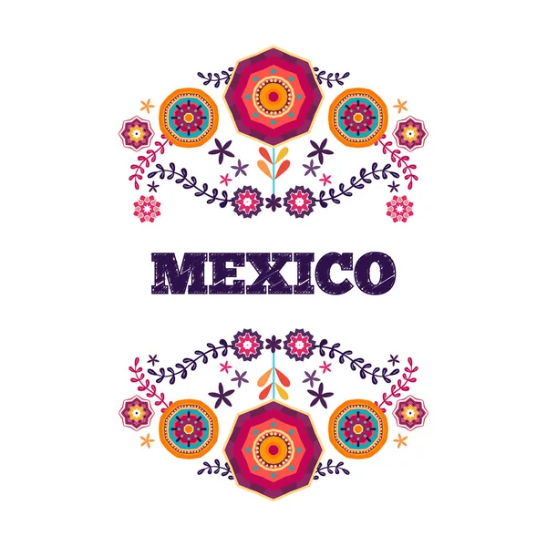 Patrón mexicano, hermoso ornamento étnico — Archivo Imágenes Vectoriales
