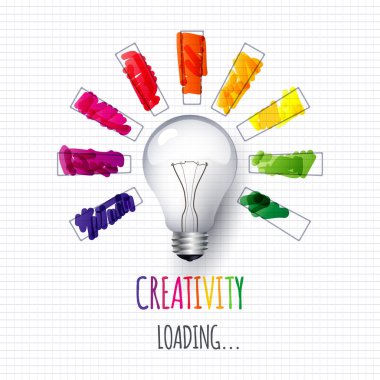 Fikir. İlerleme çubuğu, yaratıcılık yükleme tasarımını