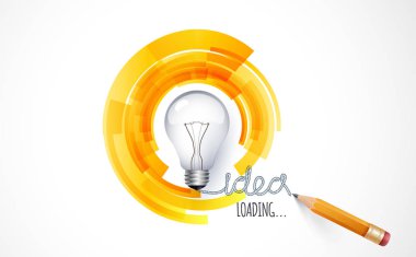 Fikir. İlerleme çubuğu, yaratıcılık yükleme tasarımını