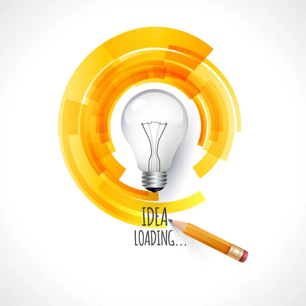 Idea. Diseño de la barra de progreso, cargando creatividad — Vector de stock