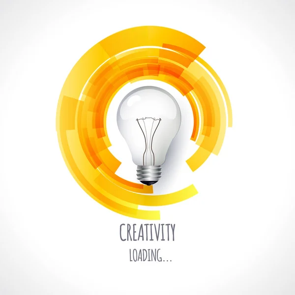 Idee. Design van de voortgangsbalk, laden van creativiteit — Stockvector
