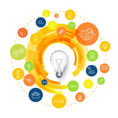 Fikir. İlerleme çubuğu, yaratıcılık yükleme tasarımını