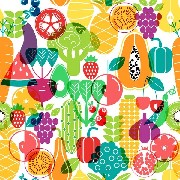Kleurrijke patroon van groenten — Stockvector