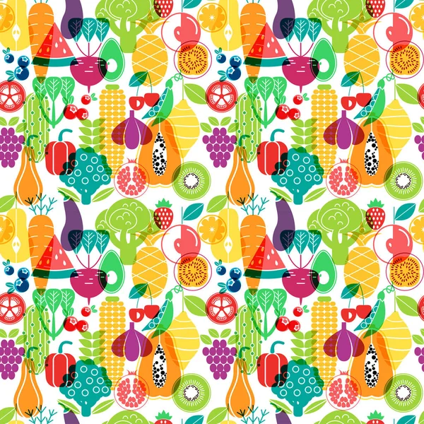 Colorful pattern of vegetables — Stock Vector