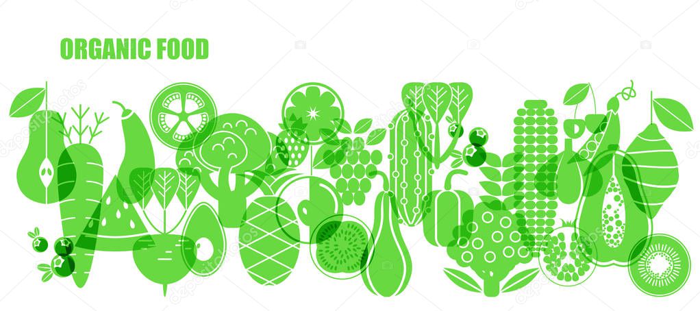 Green pattern of vegetables