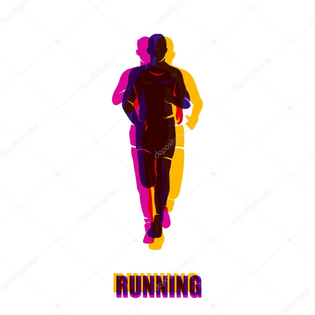 Running people. keep running sport background health