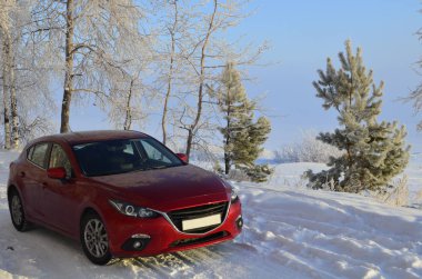 Mazda 3 Japon kırmızı araba hatchback 3 nesil