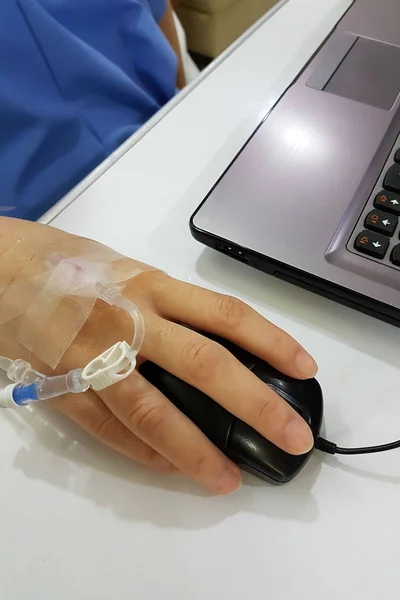 Patient working at hospital. — Stock Photo, Image