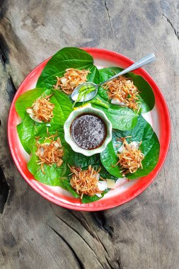 Bir kraliyet Yaprak Sarma meze veya katmerli yaprak sarar