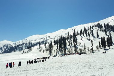 Gulmarg dağın içinde devlet, Jammu ve Keşmir, Hindistan.