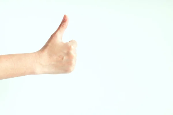 Segni della mano che mostrano pollice in su . — Foto Stock
