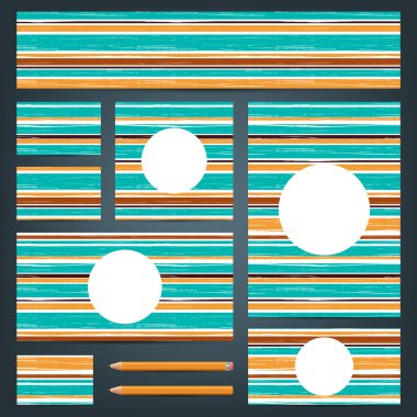 Kurumsal kimlik şablonları. Vektör arka plan kümesi.