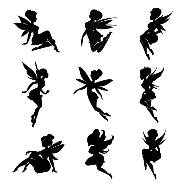 Magical fairies in the cartoon style. — Stock Vector
