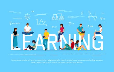 Tablet pc ve dizüstü bilgisayarlar ile genç insanlar internette öğrenme başlattık.