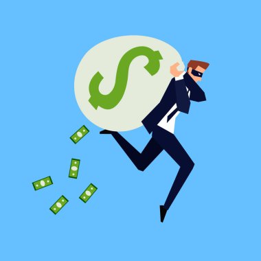 Hırsız dolar delikli bir çanta ile çalışır.