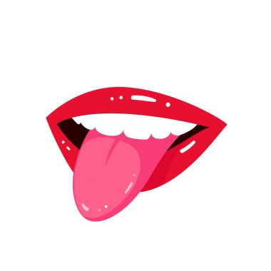 Beyaz arka plan üzerinde izole kadın dudaklar.