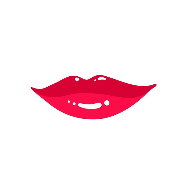 Lábios femininos isolados sobre fundo branco . —  Vetores de Stock