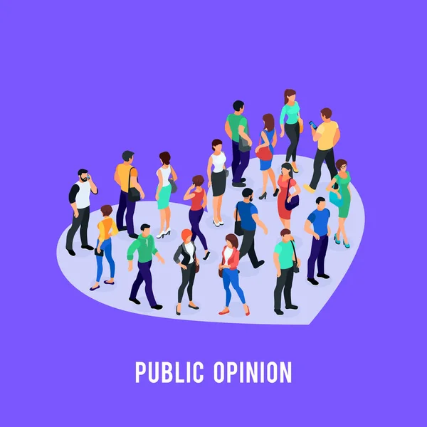 Concept social de l'opinion publique . — Image vectorielle