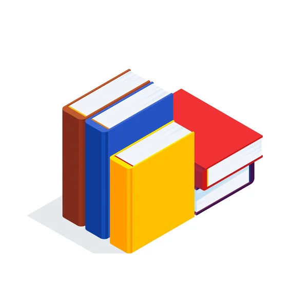 Pile 3d de livres . — Image vectorielle