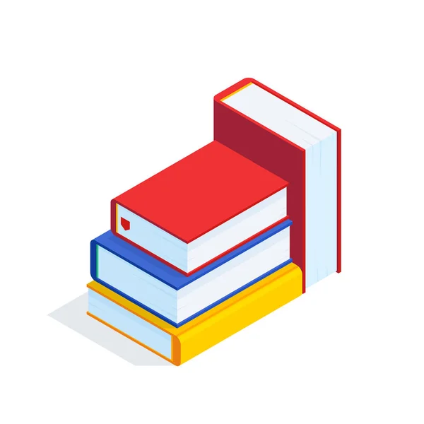 3d pila de libros . — Vector de stock