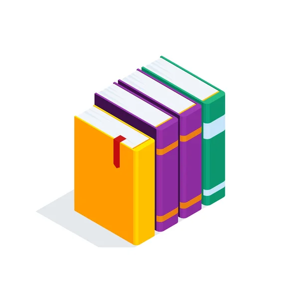 3d pila de libros . — Vector de stock