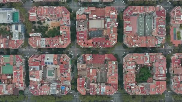 Vista aérea. Vista aérea del Eixample de Barcelona . — Vídeo de stock