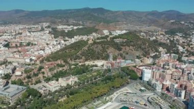 Hava görüntüsü. Malaga İspanya 'daki binalar
