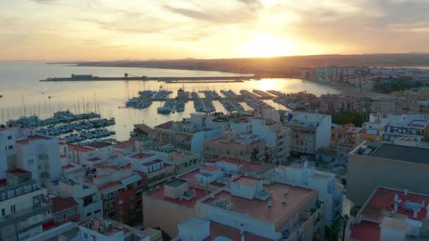 AERIAL view. Landscape Of Torrevieja from the air. — Stock Video