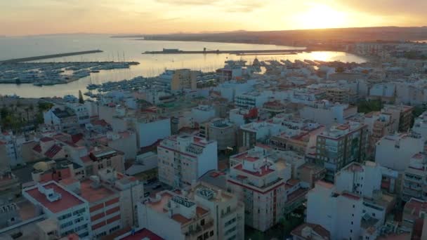 Torrevieja, Spain, Costa Blanca. Aerial view. — Stock Video