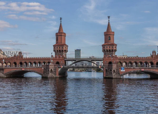 Oberbaumbrücke Hauptstadt Berlin Deutschland — Stockfoto