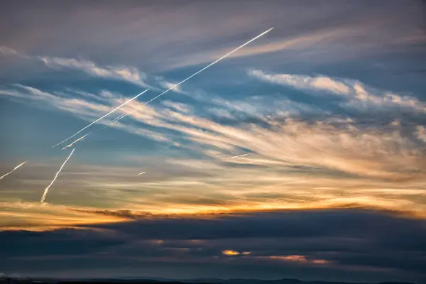 Dezembersonnenaufgang Über Einer Kleinstadt Bayern — Stockfoto