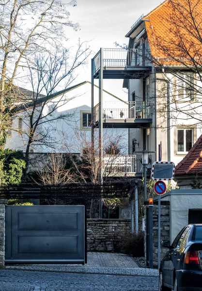 House Three Steel Balconies Three Floors — Stock Photo, Image