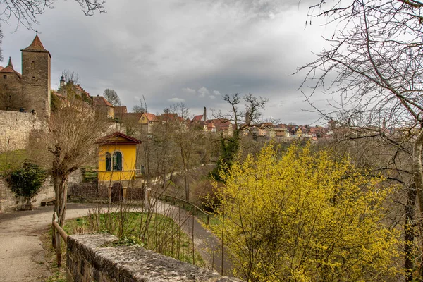 Rotenburg Der Tauber Німеччині Романтичній Вулиці — стокове фото