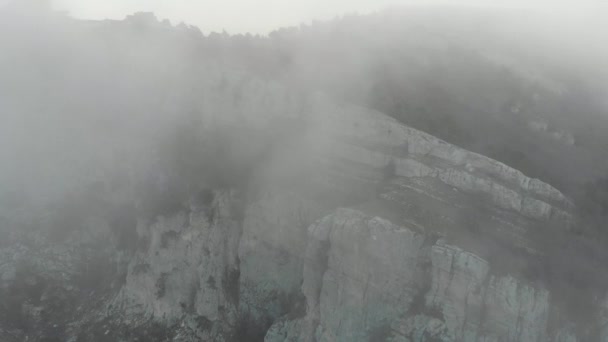 Misty Sunrise Sea Mountains — Stock Video