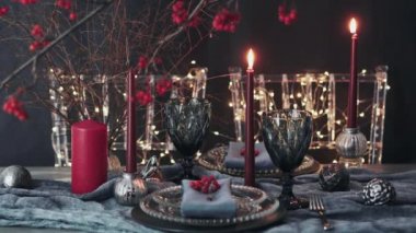 Noel Masası Ayarları İçin Aydınlatma Mumları
