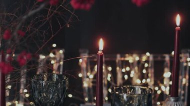 Noel Masası Ayarları İçin Aydınlatma Mumları